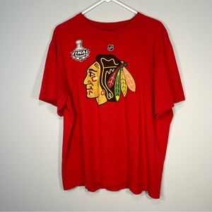 Chicago Blackhawks Shirt Mens Extra Large Red NHL Hockey 2010 Championship Toews